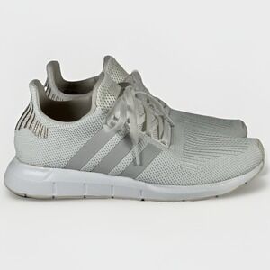 Adidas Swift Run‎ Women's White Grey Metallic Knit Running Shoes Sneakers Size 9